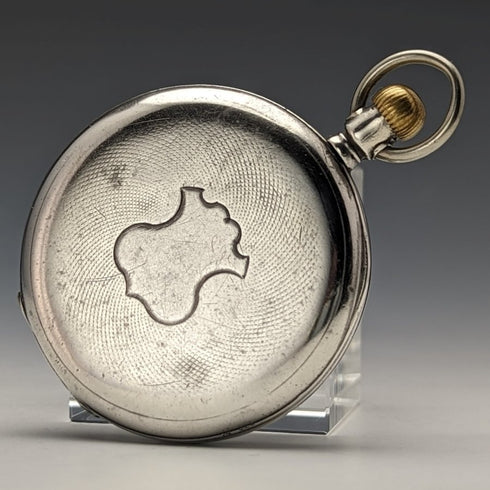 Around 1920 Antique Ulysse Nardin pocket watch silver case works well